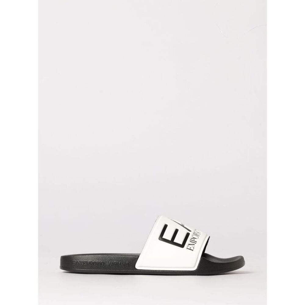 Ea7 Men Rubber Sliders With Logo Print Ea7